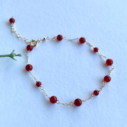 14kgf 秋色天然石ブレスレット◝✩