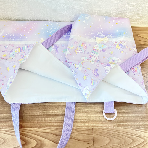 入園入学グッズ ユニコーン✖️パープル パステルカラー 5点