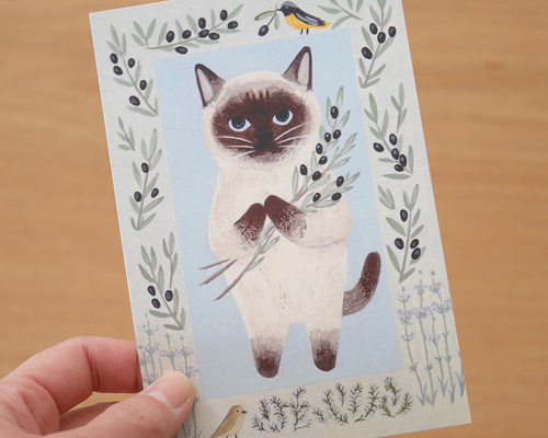 ［n1443］アンティーク　ポストカード　猫様シャボン玉を楽しむ♬ Snowdrop Postcards アンティークポストカード専門店