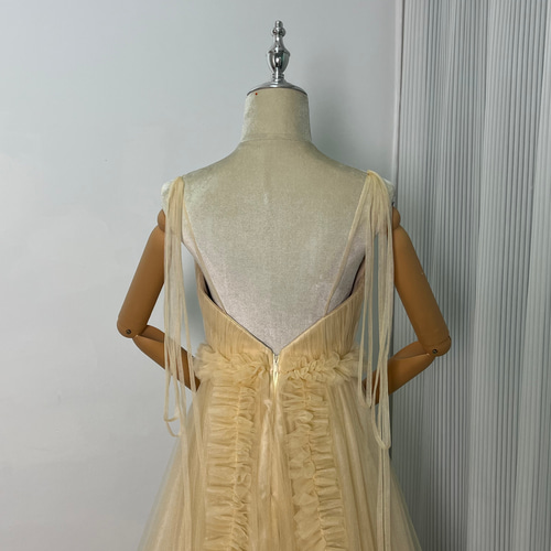 送料無料！カラードレス パーティードレス キャミソール Vネック  