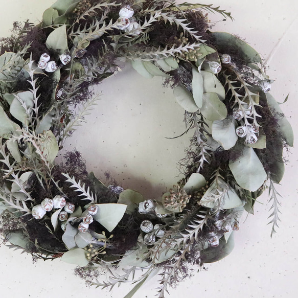 受注制作LLサイズスモークツリーのナチュラルリース