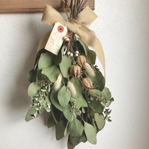 ユーカリのスワッグ ドライフラワー スワッグ Eucalyptus 通販