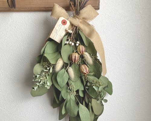 ユーカリのスワッグ ドライフラワー スワッグ Eucalyptus 通販