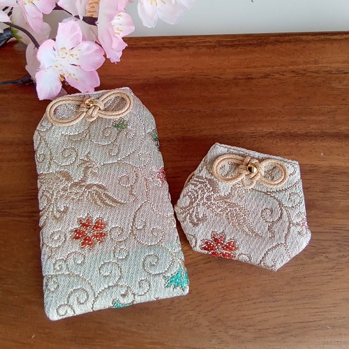 お守り袋 西陣織高級金欄 ❦鳳凰唐草❦ セット売りもあります その他