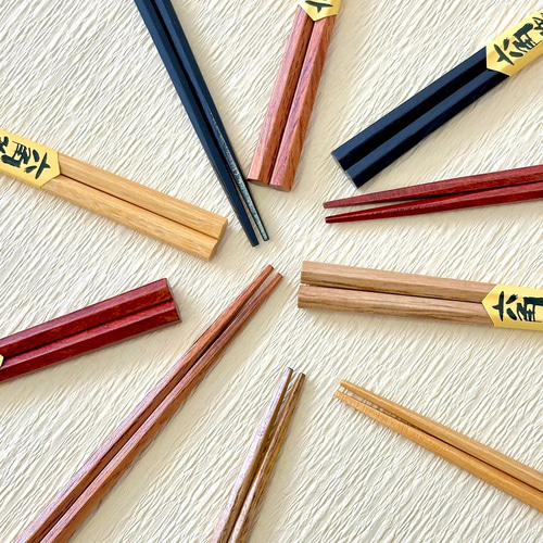 箸 5膳セット 木製 銘木 箸セット 木箱 お箸 セット 栗 黒檀