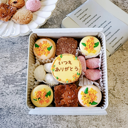 金木犀のクッキー缶【秋の誕生花2024】 クッキー CAN-tasticcookies