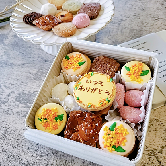 金木犀のクッキー缶【秋の誕生花2024】 クッキー CAN