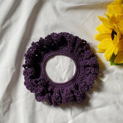 シュシュ  ヘアゴム  ブラック/ボルドー/パープル シュシュ ヘアゴム ブラック/ボルドー/パープル