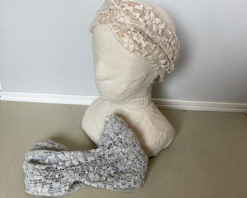 サイズ調節ができる！ふわふわレースのヘアバンド ヘアバンド