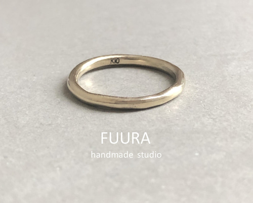 k10 指輪 2個 K10】2mm ring つやあり/イエローゴールド/指輪/リング/シンプル