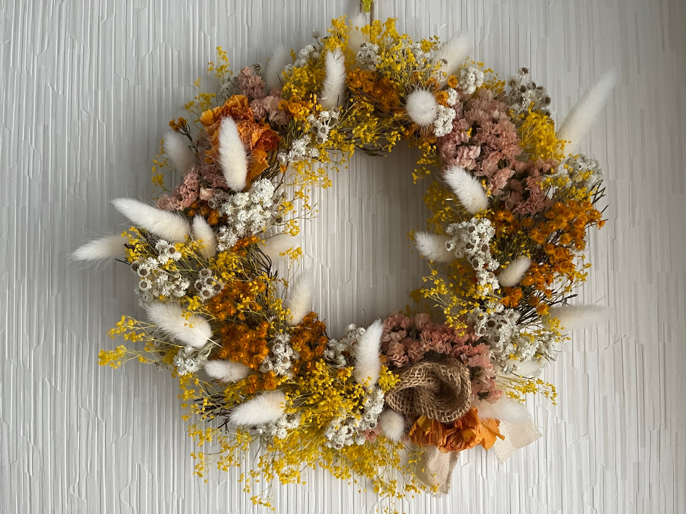 ⑧dry flower wreathe〜yellow &orange〜