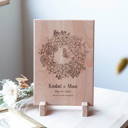 結婚証明書】木製フレーム付きアクリル ウェディング オーダーメイド