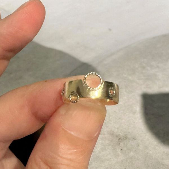 K10 ホールピンキーリング 2枚目の画像