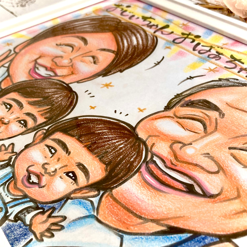 敬老の日 金婚式 記念日 両親贈呈品 退職祝い 似顔絵 イラスト 敬老の日 金婚式 記念日 両親贈呈品 退職祝い 似顔絵 イラスト