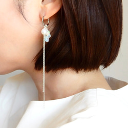 選べるチャーム/おまけ付き‼〗オパール・淡水パール・ロングチェーン