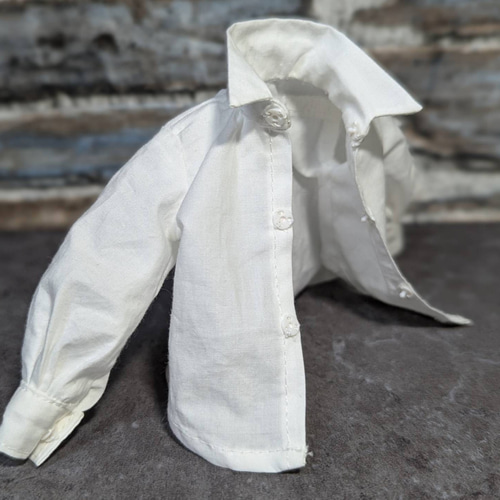 再705※白のラグランスリーブカットソー※ブライスアウトフィット※1/6ドール服 再705※白のラグランスリーブカットソー※ブライスアウトフィット※1/6ドール