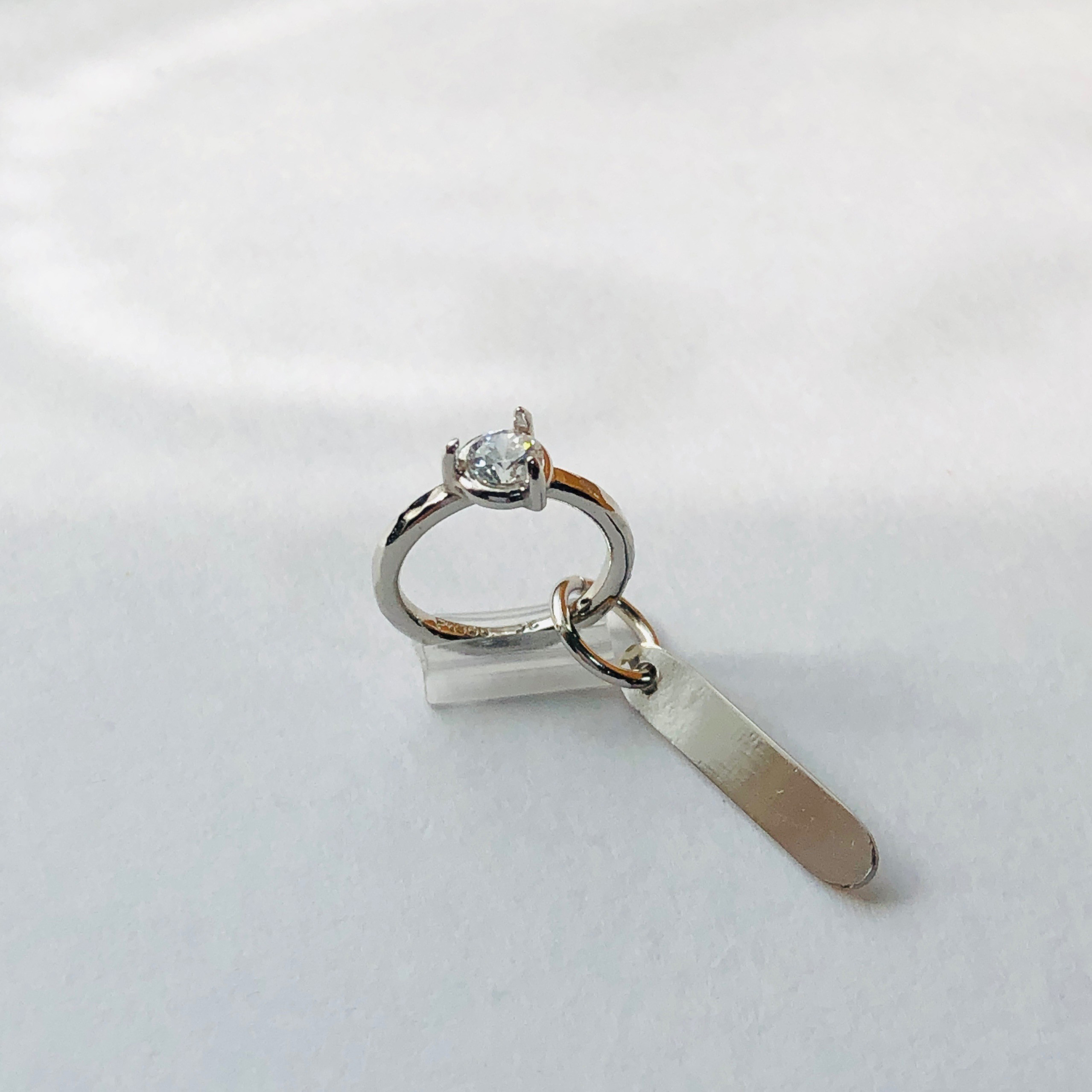 【 選べる誕生石 ベビーリング プラチナ 】 Pt900 文字刻印無料 誕生日 出産 記念 お祝い ネックレスに 日本製