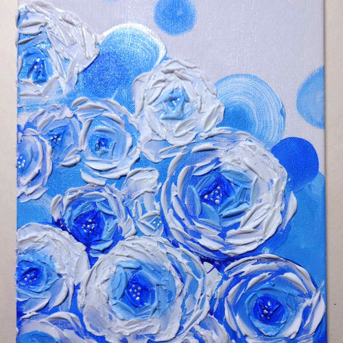 テクスチャーアート✴︎薔薇（青） 素晴らしかっ