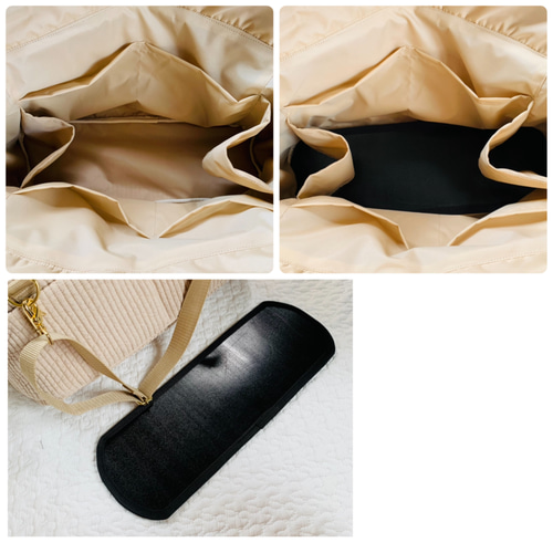 Mサイズ nubi ベージュ3way ベビーカーバッグ マザーズバッグ