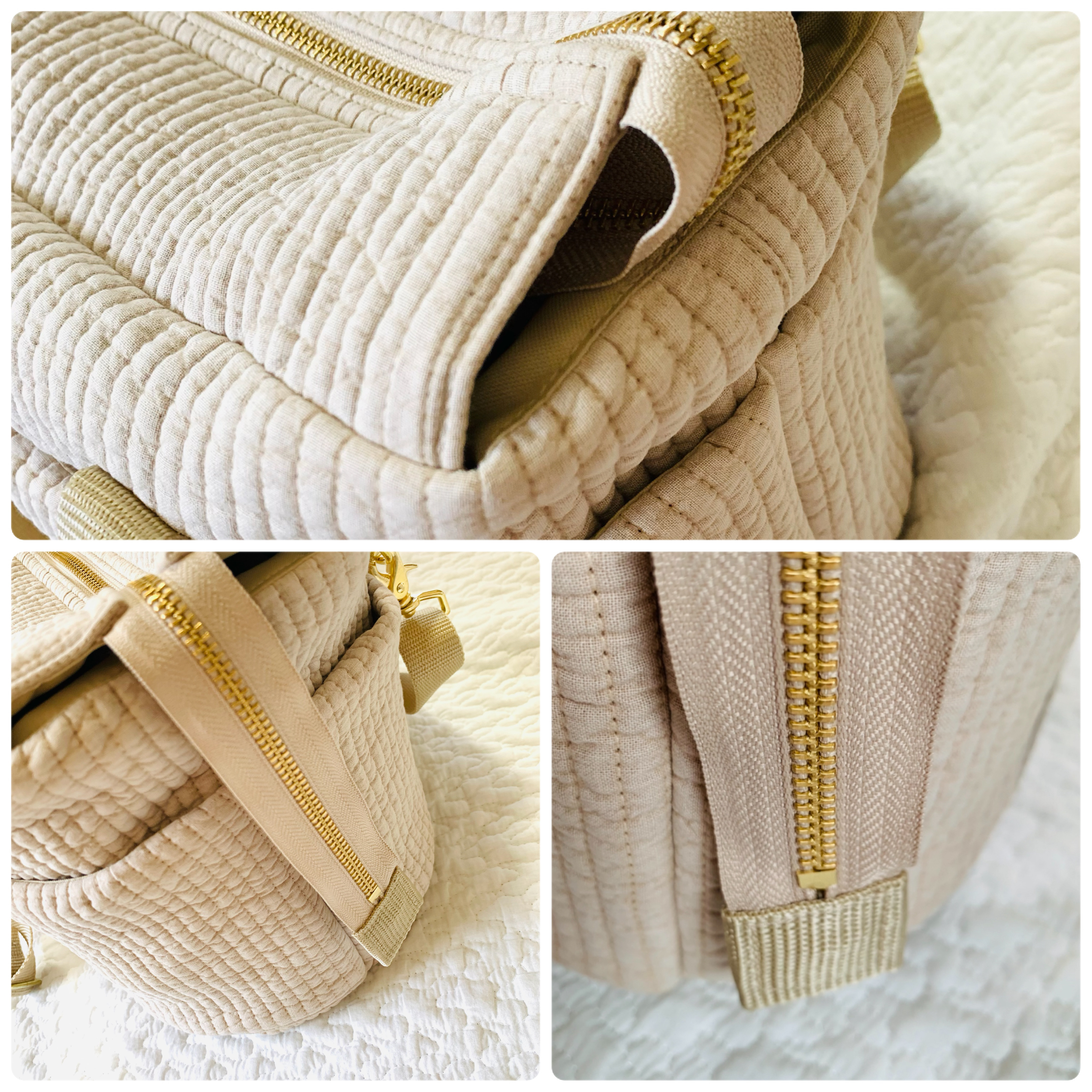 Mサイズ　nubi ベージュ3way ベビーカーバッグ マザーズバッグ　ショルダーバッグ　ヌビバッグ　トートバッグ　ヌビ