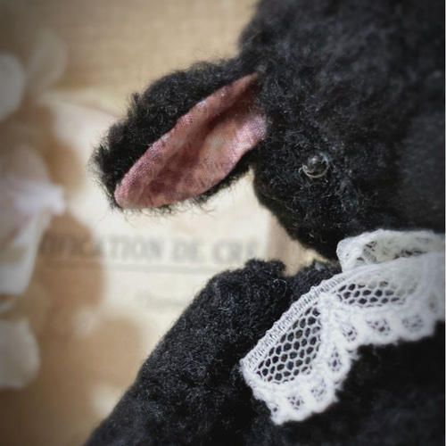 オリジナル ハンドメイド ぬいぐるみ くろいひつじ 羊