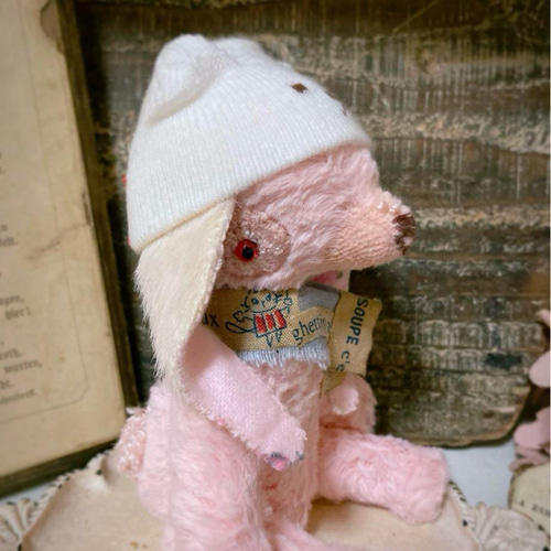 オリジナル ハンドメイド マシュマロピンクのたれみみうさぎ
