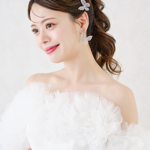 ゼクシィ掲載】MA233 蝶々アレンジピン ヘアピン ウェディング