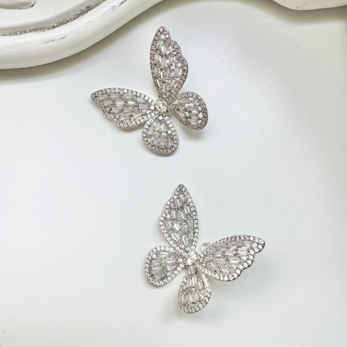 ANNAN WEDDING ヘッドアクセサリー　蝶々へアピンMA137 ブライダルアクセサリーのアンナンウェディング