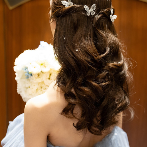 【美品】ANNAN WEDDING 蝶　ヘアアクセリー　結婚式　ヘアピン 楽天市場】【お花と蝶々のアレンジピンセット】アレンジピン