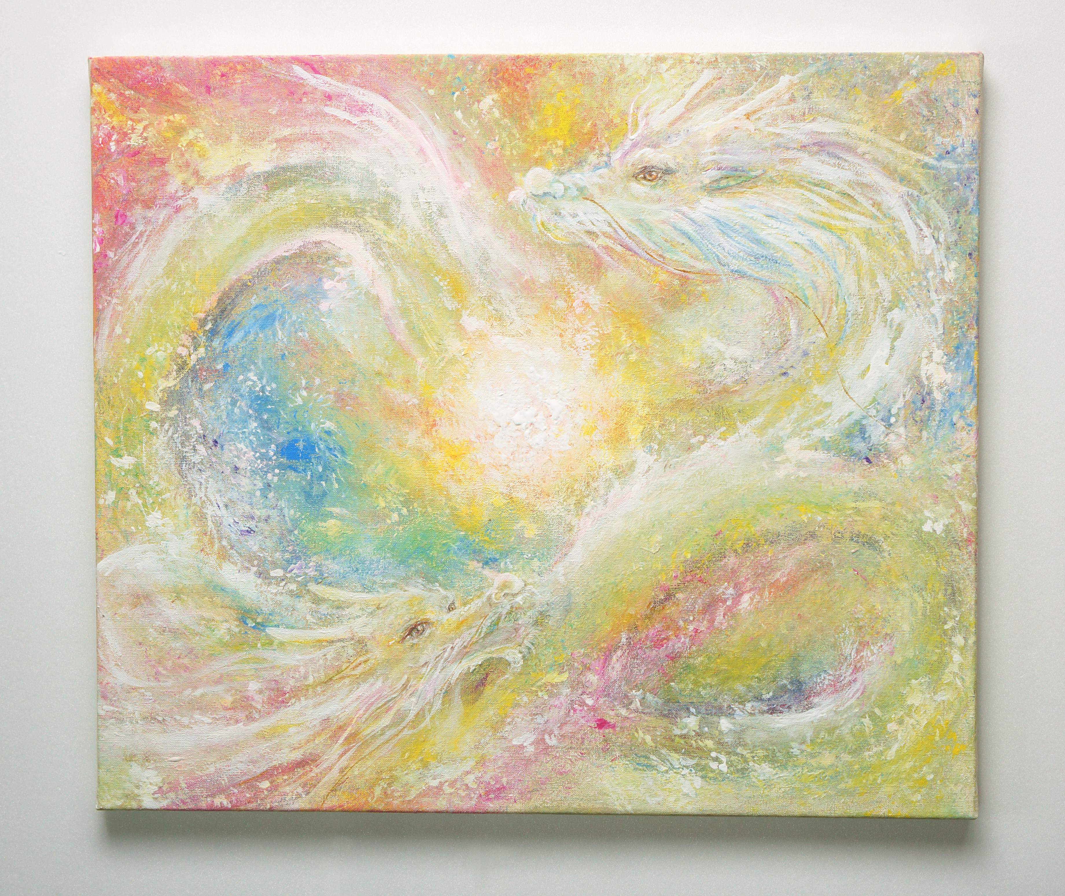 油彩画 『幻光彩影』 原画 一点物 アート 油彩画 『幻光彩影』 原画 一点物 アート 人生と黄金未来」F15号