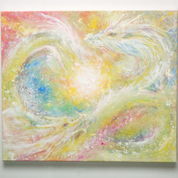 油彩画 『幻光彩影』 原画 一点物 アート 07dba9119376a9602377202ba69dd4