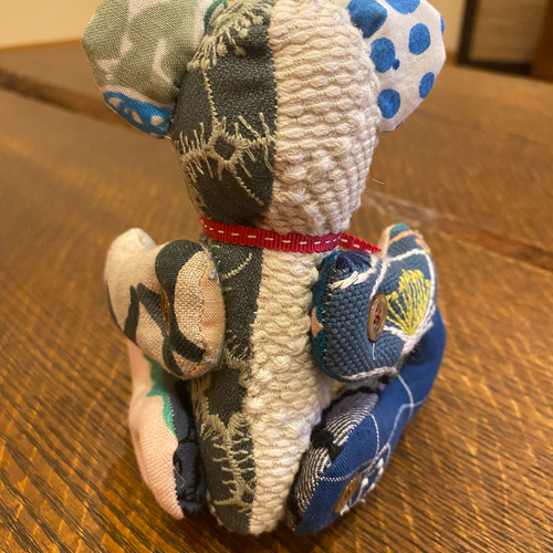 ミナペルホネンファブリックのハギレで作ったベア ぬいぐるみ