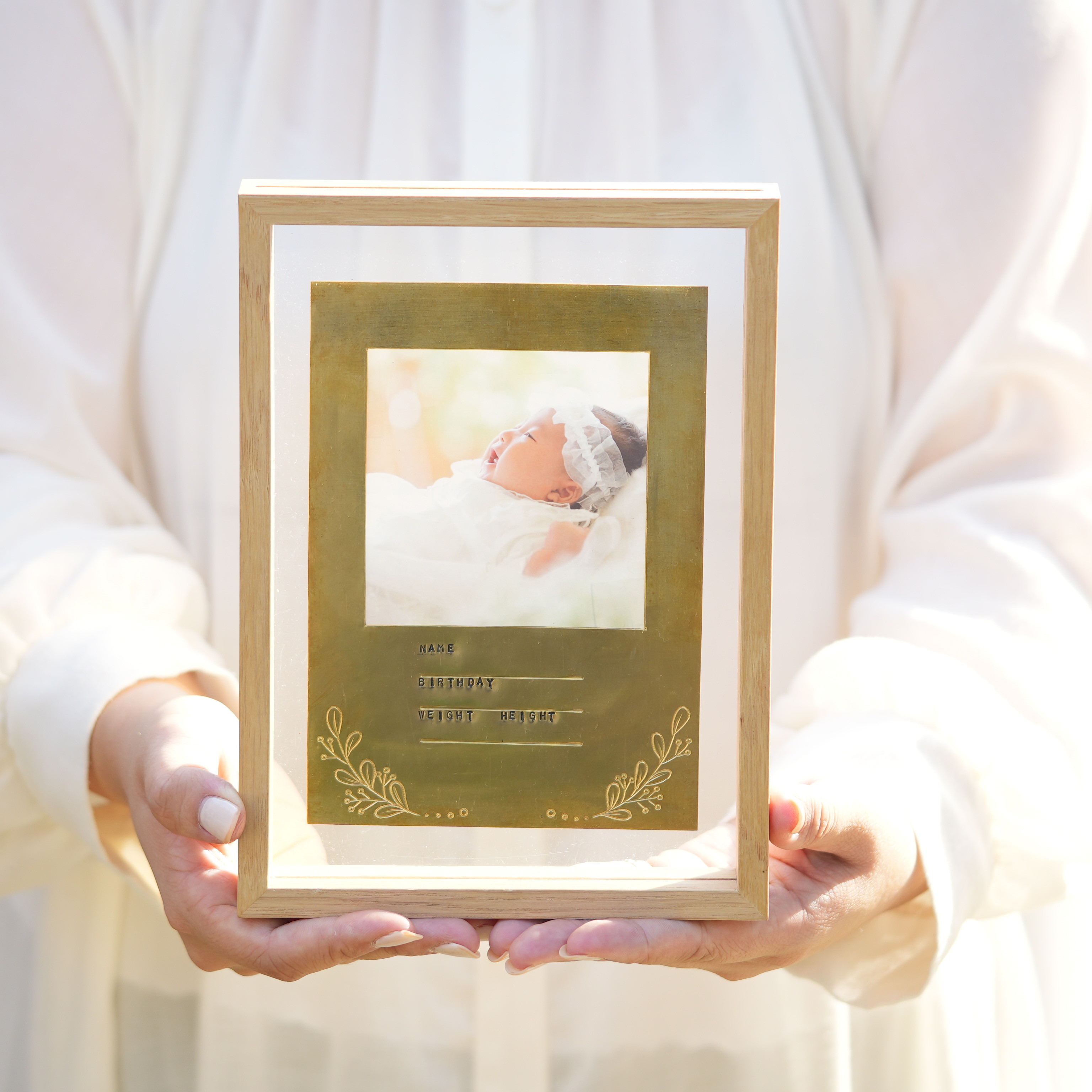 【送料無料】出産祝い‼︎世界に一つだけのオリジナルベビー フォトフレーム 命名書.内祝い