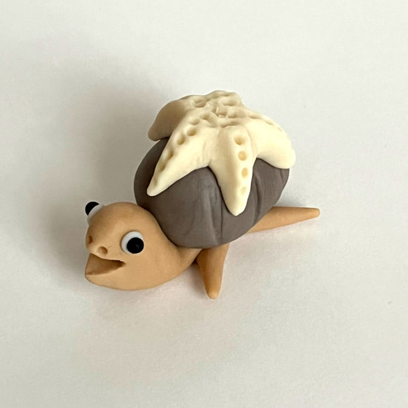 樹脂粘土《HONU ホヌ ⑪》海亀 ヒトデ starfish ミニチュアドール  