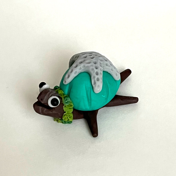 樹脂粘土《HONU ホヌ ⑱》海亀 ヒトデ starfish ミニチュアドール  