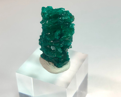 ダイオプテーズ クリソコラ 水晶 F21 共生 鉱物 標本 原石 ダイオプテーズ 水晶 共生 鉱物 標本 原石 - コレクション
