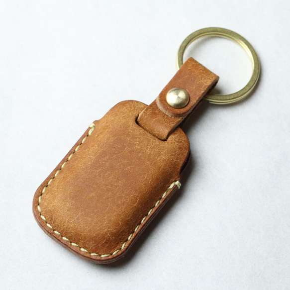 YKK AP タグキーケース 総手縫い 日本製 本革 コイン型EDY