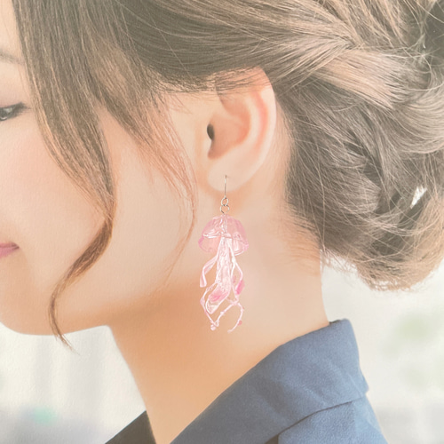 S925 CZ 海月 海 くらげ ピアス [fhes005-silver] | ブランド