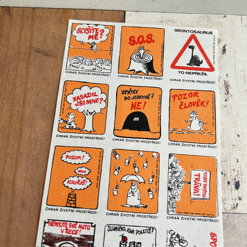 203・【在庫限り】マッチラベル チェコ有名漫画家 イラスト 15柄 1974