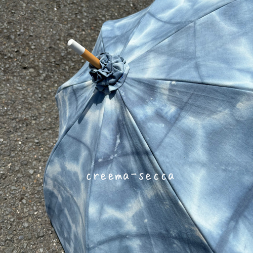 送料無料＊ 藍染×雪花絞り染め×板締めの日傘 傘・日傘 secca 通販 