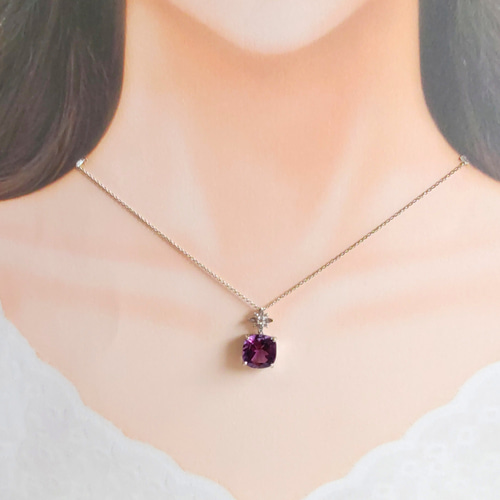 大きめ！ アメジスト 天然石 キラキラ 星形 バチカン S925 2月誕生石