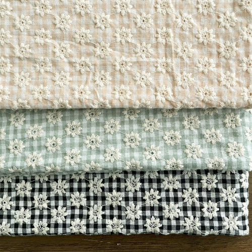 即納】生地幅125 刺繍生地 50センチ単位 エンブロイダリー 高級 韓国直