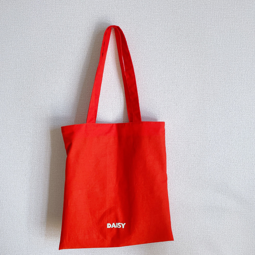 多機能！刺繍ロゴトートバッグ（オレンジ） トートバッグ daisy