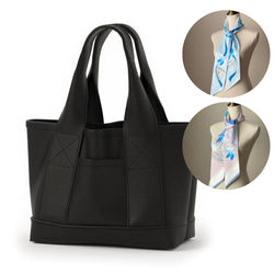 選べるスカーフ】日本製8号帆布 クラシックトートワイドハンドル