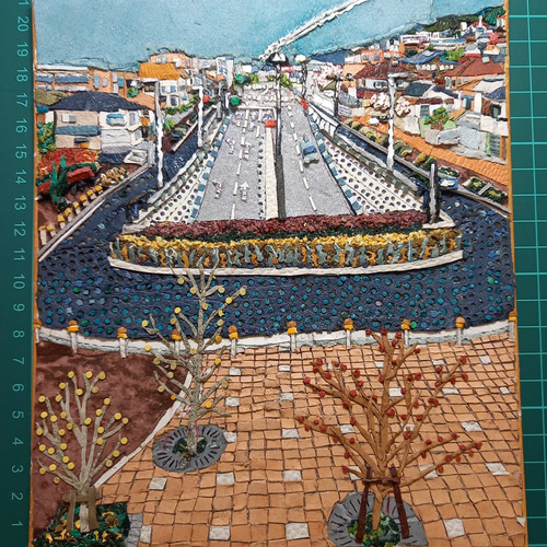 レザーアート貼り絵 ～芦屋の街並～ [cr_mo_0820_01] その他