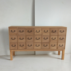 チーク総無垢 真鍮鍵箪笥ME 収納家具 鍵付き タンス 道具箱 ロック