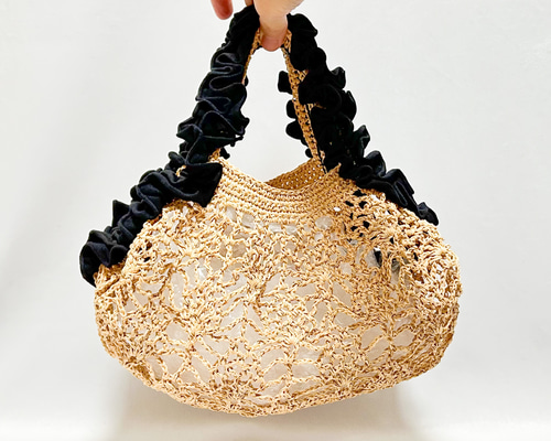 ハンドメイド 手編み パイナップル·フリルの手提げバッグ他 ❁⃘*.゜ 1ac5c17fb9224fcf89ee4bb494bf11