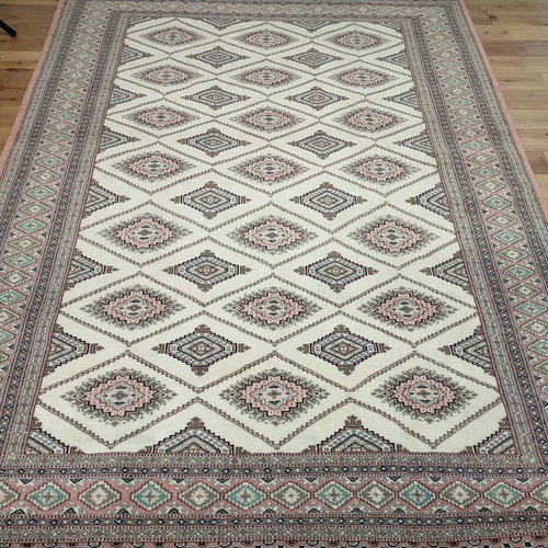 パキスタン絨毯 ハイクオリティ 190x140cm 手織り ピンク