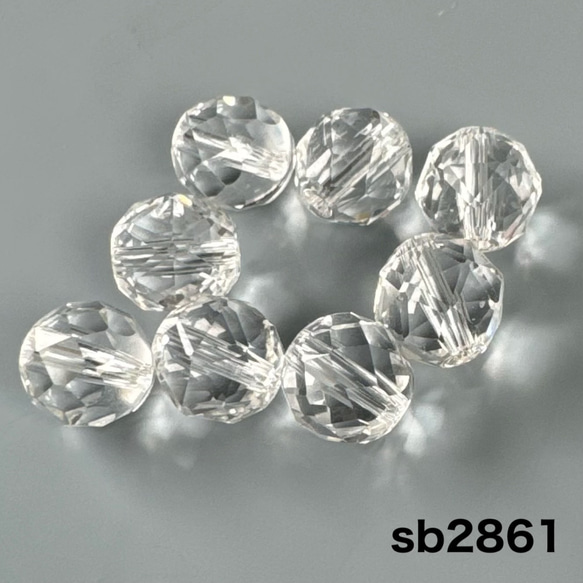 水晶 カットビーズ 8ミリ8個パック sb2861 天然石 pinky 通販｜Creema 