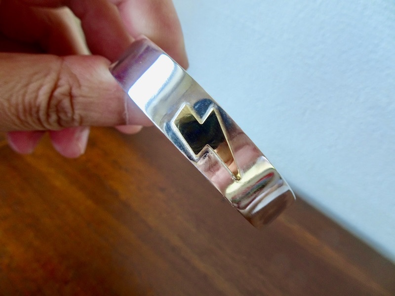 仁尾彫金『ゴールドサンダー平打バングル』ハンドメイド116